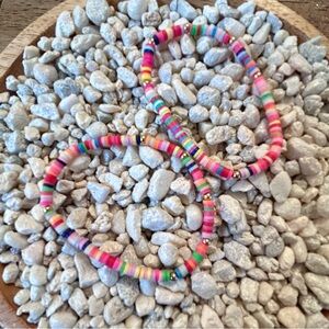 Elastic Colorful Beaded Kids or small women’s Bracelet Set